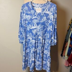 Smith & Quinn Sky Blue Floral Midi Dress